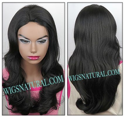 Human hair wig HM Mono-top JASMINE, Elegante Wig Collection, color 1B