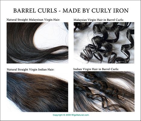 Indian Hair and Malaysian Hair in Barrel Curls