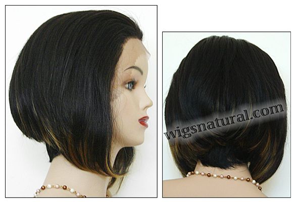 Lace Front Wig, BOBBI BOSS Front Lace Wig MHLF-A, Premium Human Hair, color HL1B/27