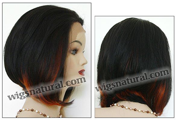 Lace Front Wig, BOBBI BOSS Front Lace Wig MHLF-A, Premium Human Hair, color HL1B/350