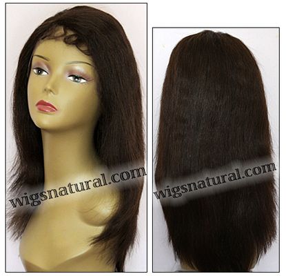 HRH-Lace Front Wig BRAZILIAN, Sister Remy Human Hair Wig, Wet Wavy - Heat Straight,  Color shown #2