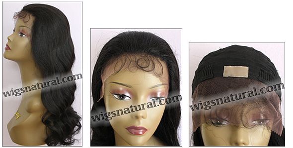 HRH-Lace Front Wig HOLLYWOOD, Sister Remy Human Hair Wig, Color shown 1B