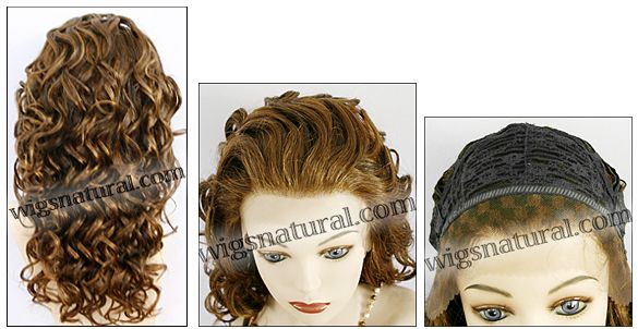 HRH-Lace Front Wig PARIS,  Hollywood Remy hair wig, Color shown F4/30