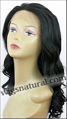 Lace front wig, Zury Human hair blend wig, style HQ-Lace Wig Lydia, color 1B