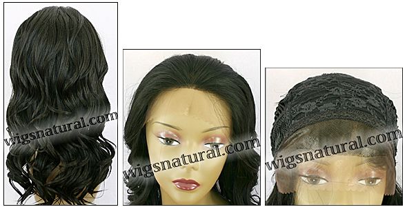 Lace front wig, Zury Human hair blend wig, style HQ-Lace Wig Lydia, color 1B