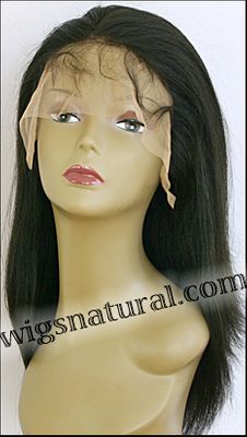 Lace front wigs full hand-tied, Glueless lace wigs, Indian remy hair, style WNLF-YakiStraight-1B-22, Custom Lace front wigs full hand-tied, Glueless lace wigs, Indian remy hair, style WNLF-YakiStraight-1B-22, Custom