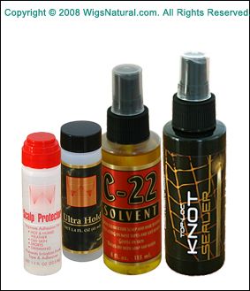 Lace Wig Application and Removal Kits - Scalp Protector, Adhesive, Adhesive Solvent, and Knot Sealer, 