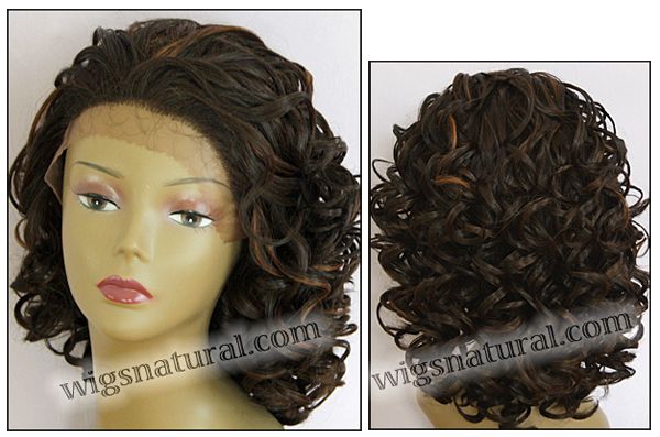 LACE WIG CH-RHEA, Sister Chiffon Double Lace Front Wig, Remy fiber lace front wig, color FS4/30