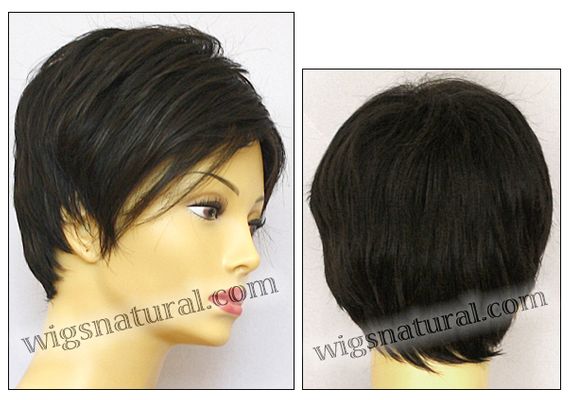 Envy open top wig Shari Large, color shown dark brown