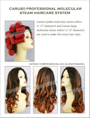 Large Waves Hair Setting - with 1 �� Caruso Jumbo Steam Rollers and 1 �� Large Steam Rollers
