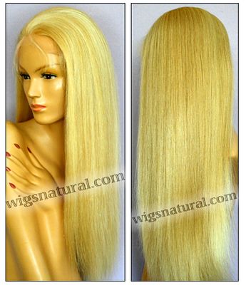 Lowlight Silk top full lace wig, or Full lace wig, Virgin European hair, virgin Brazilian hair, style VWST-GBlond-SStraight-12GLL19-24