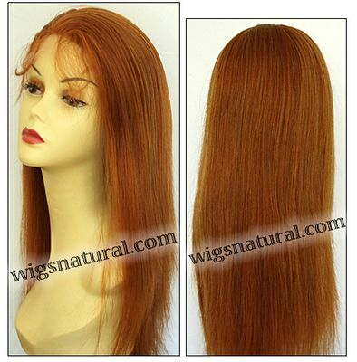 Full Hand-tied Monofilament wig, Virgin Remy human hair, Mixed Base Hair and Mixed Highlight Color, wig style VWMN-M26x25HL25-SStraight-22