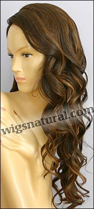 Monofilament wig, BOBBI BOSS Lace mono top wig Shasha, Heat-proof Synthetic hair, color shown #4327 Monofilament wig, BOBBI BOSS Lace mono top wig Shasha, Heat-proof Synthetic hair, color shown #4327