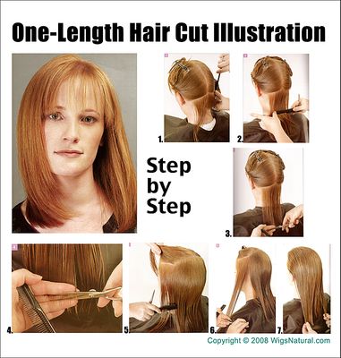 One-Length Hair Cut