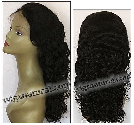 Origins Wig 25mm Curl, Indian Remy human hair lace front wig, style OW-25mmCurl-natural, color shown natural