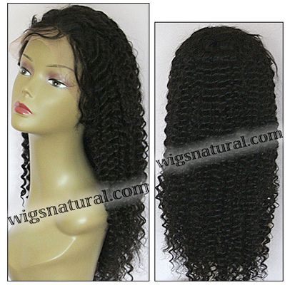 Origins Wig Deep Curl, Indian Remy human hair lace front wig, style OW-deepCurl-1B, color shown 1B