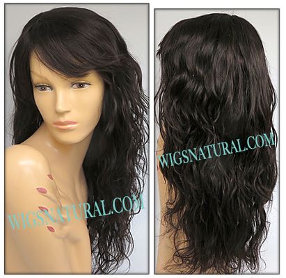 Remy Human hair wig H CHERRY, Elegante Wig Collection, color natural black