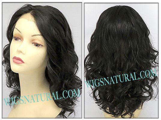 SEPIA Lace Front Wig COURTNEY, Heat-Resistant Synthetic Fiber, color shown 1B