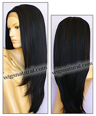 SEPIA Lace Front Wig DAHLIA, Heat-Resistant Synthetic Fiber, color FS1B/30