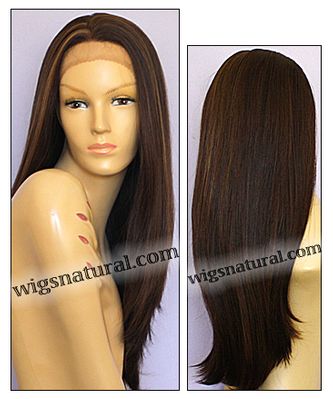 SEPIA Lace Front Wig DAHLIA, Heat-Resistant Synthetic Fiber, color P4/27/30