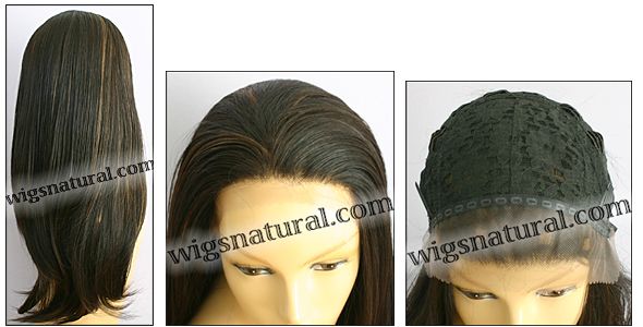 SEPIA Lace Front Wig Diamond, Heat-Resistant Futura Synthetic Fiber, color FS4/27