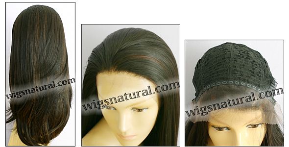 SEPIA Lace Front Wig Diamond, Heat-Resistant Futura Synthetic Fiber, color FS4/30