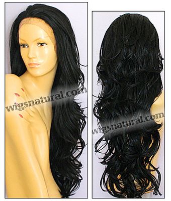 SEPIA Lace Front Wig KIM, Heat-Resistant Synthetic Fiber, color 1B