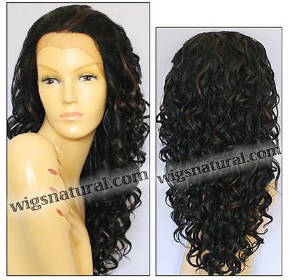 SEPIA Lace Front Wig LF-Isabella, Heat-Resistant Synthetic Fiber, color FS1B/30