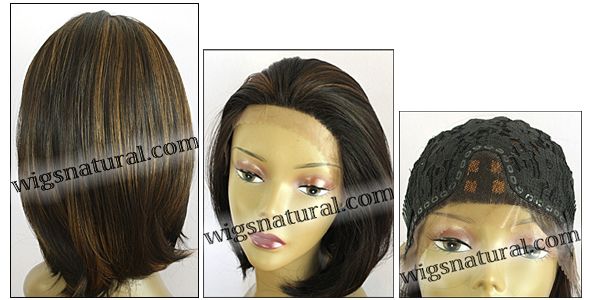 SEPIA Lace Front Wig OMEGA, Heat-Resistant Synthetic Fiber, color FS4/27