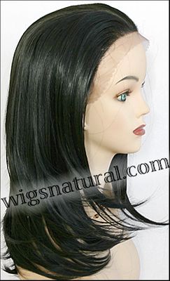 SEPIA Lace Front Wig Pearl, Heat-Resistant Futura Synthetic Fiber, color #1