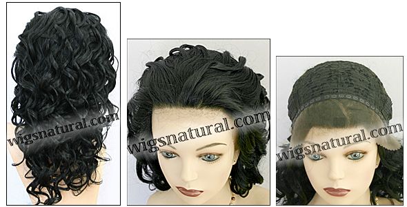 SEPIA Lace Front Wig Ruby, Heat-Resistant Futura Synthetic Fiber, color #1 SEPIA Lace Front Wig Ruby, Heat-Resistant Futura Synthetic Fiber, color #1