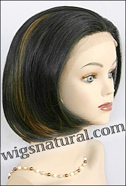 SEPIA Lace Front Wig Topaz, Heat-Resistant Futura Synthetic Fiber, color FS1B/27