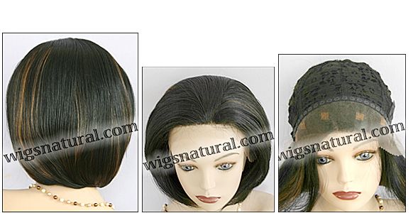 SEPIA Lace Front Wig Topaz, Heat-Resistant Futura Synthetic Fiber, color FS1B/27