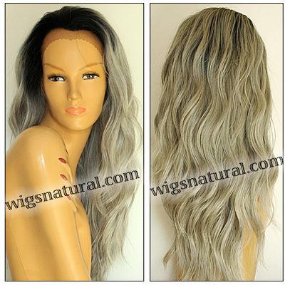 SEPIA Lace Front Wig YVONNE, Heat-Resistant Synthetic Fiber, color TT1B/dark grey