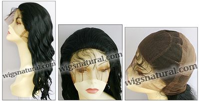 Silk top full lace wig, Injection full lace wig, Hidden knots full lace wig, Indian remy hair, style WNST-FrenchCurl-1B-24, Custom