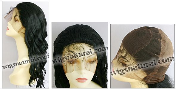 Silk top full lace wig, Injection full lace wig, Hidden knots full lace wig, Indian remy hair, style WNST-FrenchCurl-1B-24, Custom