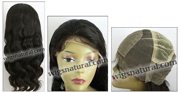 Silk top full lace wig, Injection full lace wig, Hidden knots full lace wig, Indian remy hair, style WNST-JbodyWave-N-24, Custom