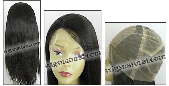 Silk top full lace wig, Injection full lace wig, Hidden knots full lace wig, Indian remy hair, style WNST-LightYaki-1B-20, in stock