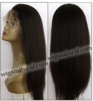 Silk top full lace wig, Injection full lace wig, Hidden knots full lace wig, Indian remy hair, style WNST-LightYaki-1B-24, in stock Silk top full lace wig, Injection full lace wig, Hidden knots full lace wig, Indian remy hair, style WNST-LightYaki-1B-24, in stock