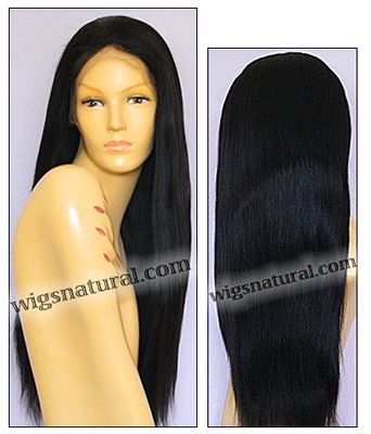 Silk top full lace wig, Injection full lace wig, Hidden knots full lace wig, Indian remy hair, style WNST-lightYaki-1B-28, Custom Silk top full lace wig, Injection full lace wig, Hidden knots full lace wig, Indian remy hair, style WNST-lightYaki-1B-28, Custom