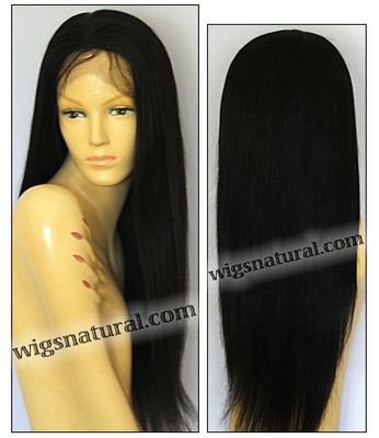 Silk top full lace wig, Injection full lace wig, Hidden knots full lace wig, Indian remy hair, style WNST-lightYaki-Straight-1B-26, in stock