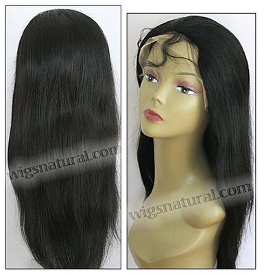 Silk top full lace wig, Injection full lace wig, Hidden knots full lace wig, Indian remy hair, style WNST-Straight-1B-24, Custom