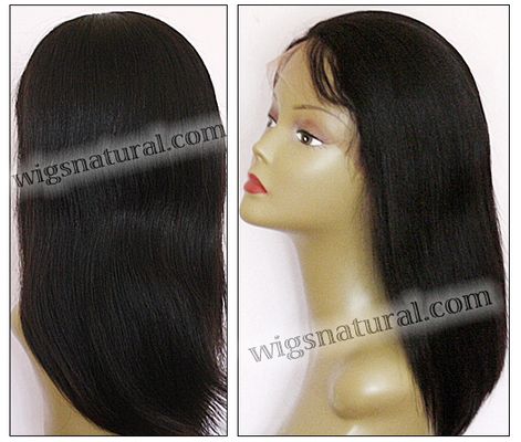 Silk top full lace wig, Injection full lace wig, Hidden knots full lace wig, Indian remy hair, style WNST-yaki-1B-18, in stock