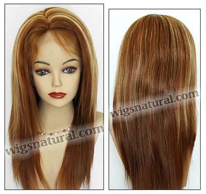 Silk top full lace wig, Injection full lace wig, Hidden knots full lace wig, Malaysian remy hair, style WNST-Malaysian-silkStraight-27AHL30-18, Custom