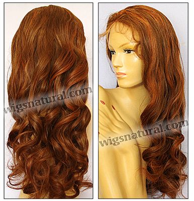 Silk top full lace wig, or Full lace wig, Virgin European hair, virgin Brazilian hair, or virgin Asian hair, style VW-CBrown-bodyCurl-25HL22-28