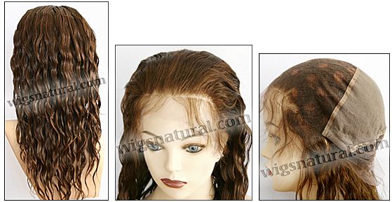 Silk top full lace wig, or Full lace wig, virgin European hair, virgin Brazilian hair, or virgin Asian hair, style VW-CBrown-Wave-24HL22-20 Silk top full lace wig, or Full lace wig, virgin European hair, virgin Brazilian hair, or virgin Asian hair, style VW-CBrown-Wave-24HL22-20