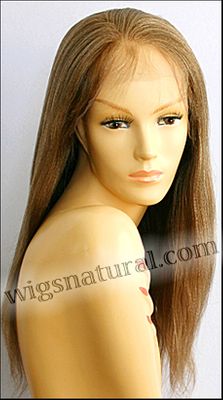 Silk top full lace wig, or Full lace wig, virgin European hair, virgin Brazilian hair, or virgin Asian hair, style VW-DBlond-LightYaki-M10B11N-22