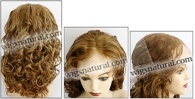 Silk top full lace wig, or Full lace wig, Virgin European hair, virgin Brazilian hair, or virgin Asian hair, style VW-DGBlond-BodyCurl-8-22