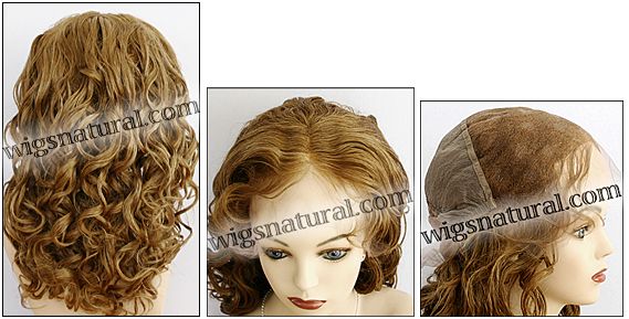 Silk top full lace wig, or Full lace wig, Virgin European hair, virgin Brazilian hair, or virgin Asian hair, style VW-DGBlond-BodyCurl-8-22