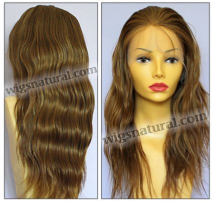 Silk top full lace wig, or Full lace wig, Virgin European hair, virgin Brazilian hair, or virgin Asian hair, style VW-GBrown-PWave-10NHL8-22